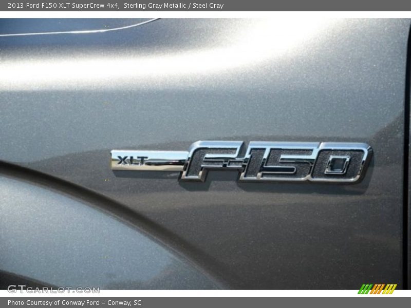 Sterling Gray Metallic / Steel Gray 2013 Ford F150 XLT SuperCrew 4x4