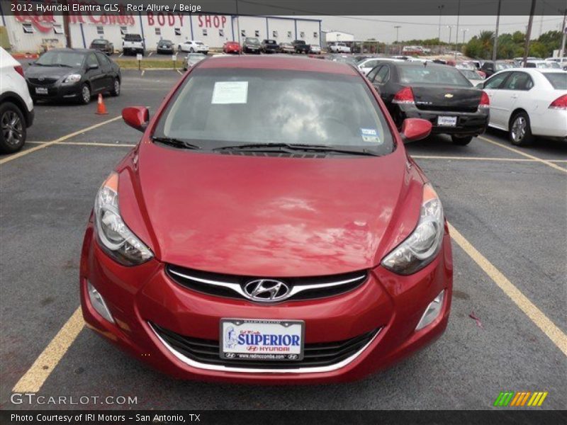 Red Allure / Beige 2012 Hyundai Elantra GLS