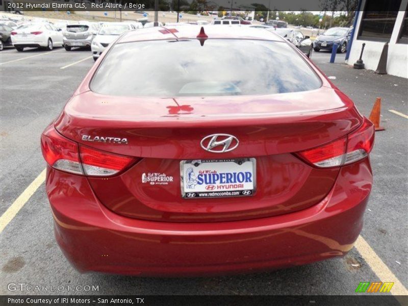 Red Allure / Beige 2012 Hyundai Elantra GLS