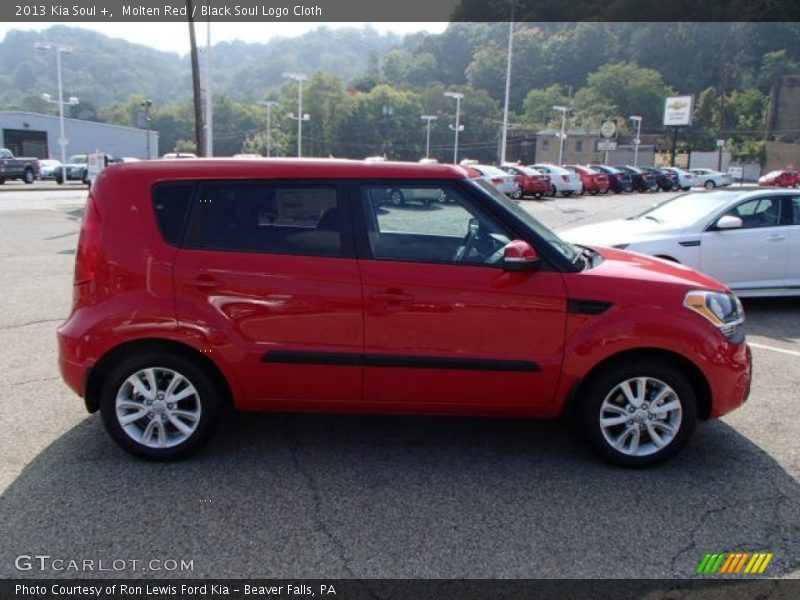 Molten Red / Black Soul Logo Cloth 2013 Kia Soul +