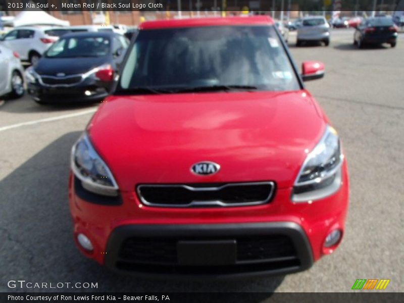Molten Red / Black Soul Logo Cloth 2013 Kia Soul +