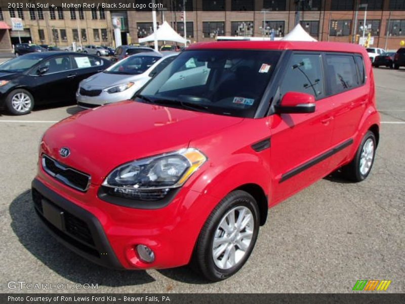 Molten Red / Black Soul Logo Cloth 2013 Kia Soul +