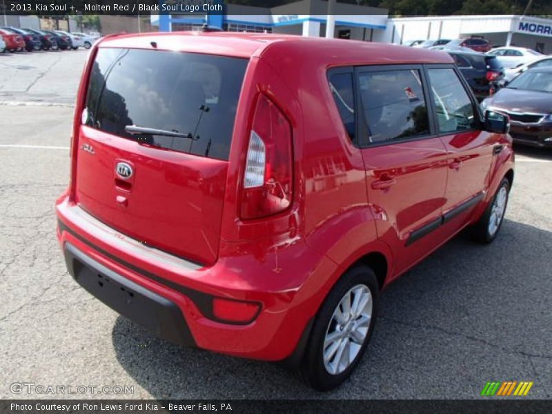 Molten Red / Black Soul Logo Cloth 2013 Kia Soul +