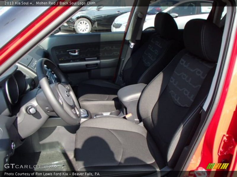 Molten Red / Black Soul Logo Cloth 2013 Kia Soul +
