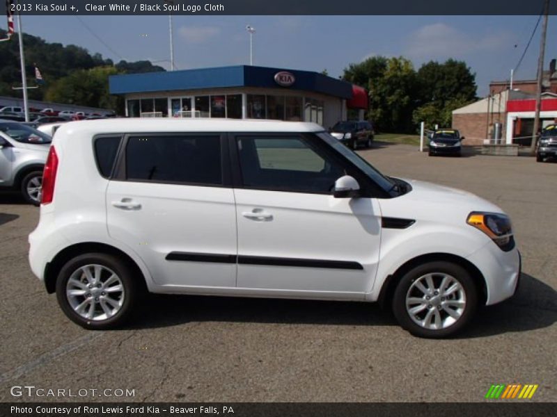 Clear White / Black Soul Logo Cloth 2013 Kia Soul +