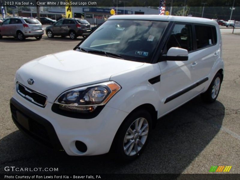 Clear White / Black Soul Logo Cloth 2013 Kia Soul +