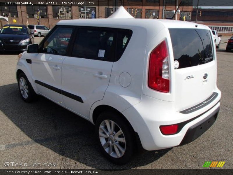 Clear White / Black Soul Logo Cloth 2013 Kia Soul +