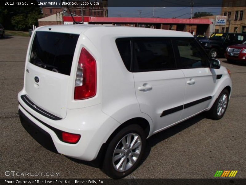 Clear White / Black Soul Logo Cloth 2013 Kia Soul +