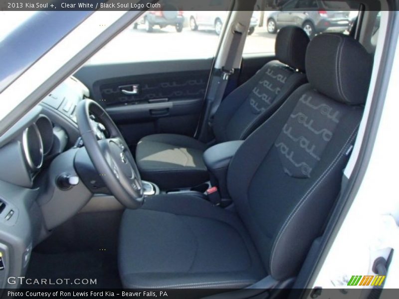 Clear White / Black Soul Logo Cloth 2013 Kia Soul +