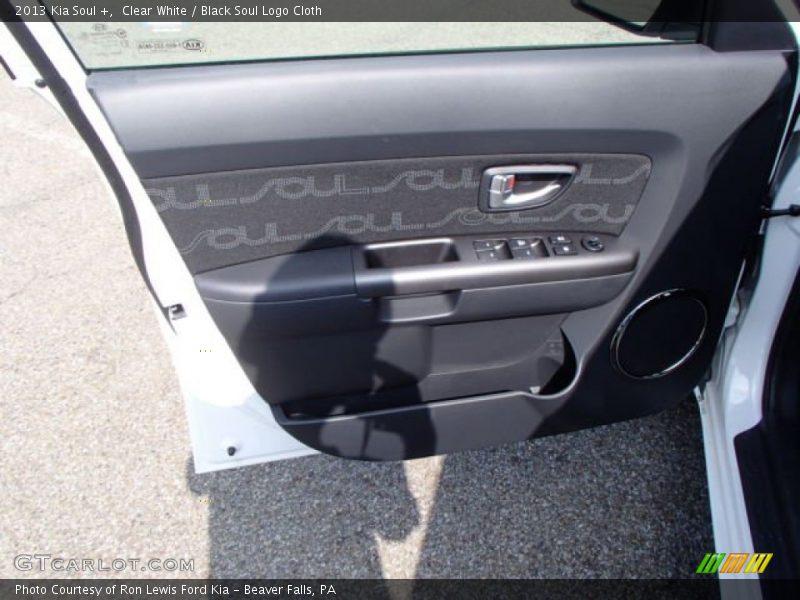 Clear White / Black Soul Logo Cloth 2013 Kia Soul +