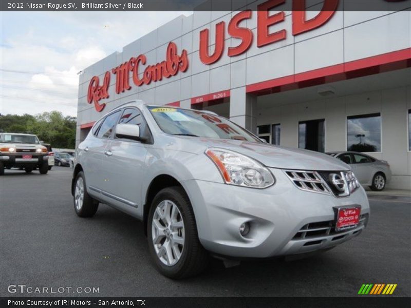 Brilliant Silver / Black 2012 Nissan Rogue SV