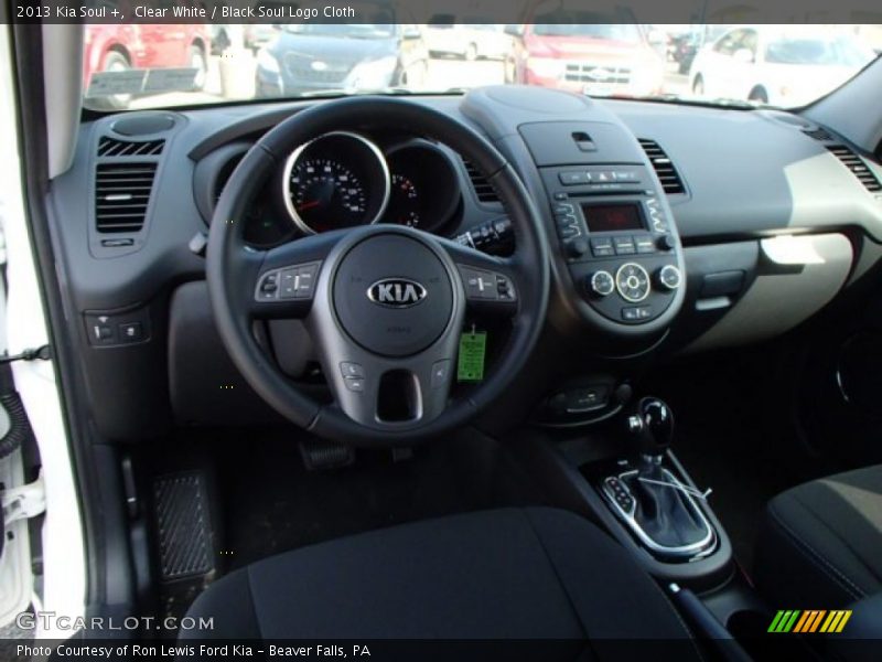 Clear White / Black Soul Logo Cloth 2013 Kia Soul +