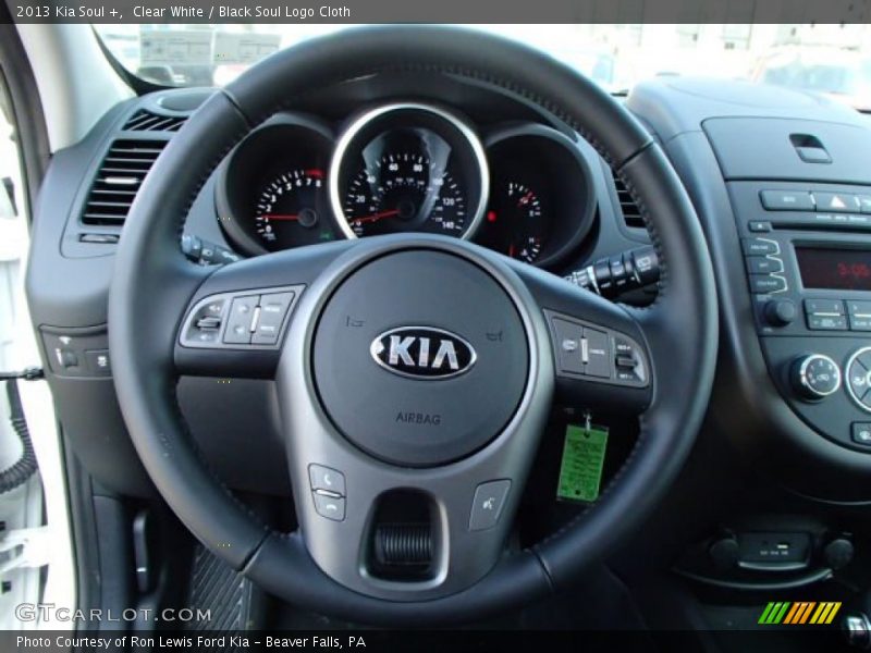 Clear White / Black Soul Logo Cloth 2013 Kia Soul +
