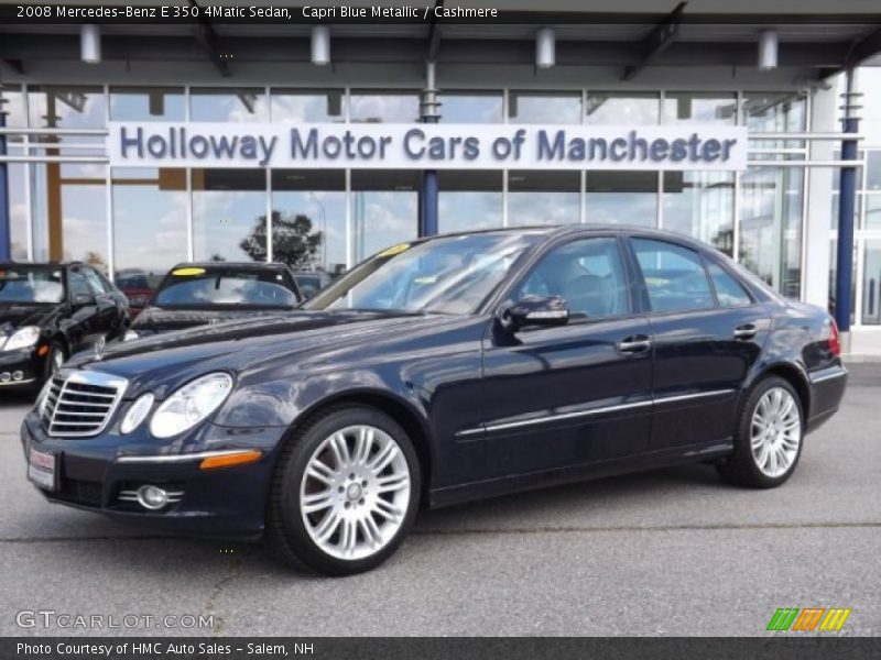 Capri Blue Metallic / Cashmere 2008 Mercedes-Benz E 350 4Matic Sedan