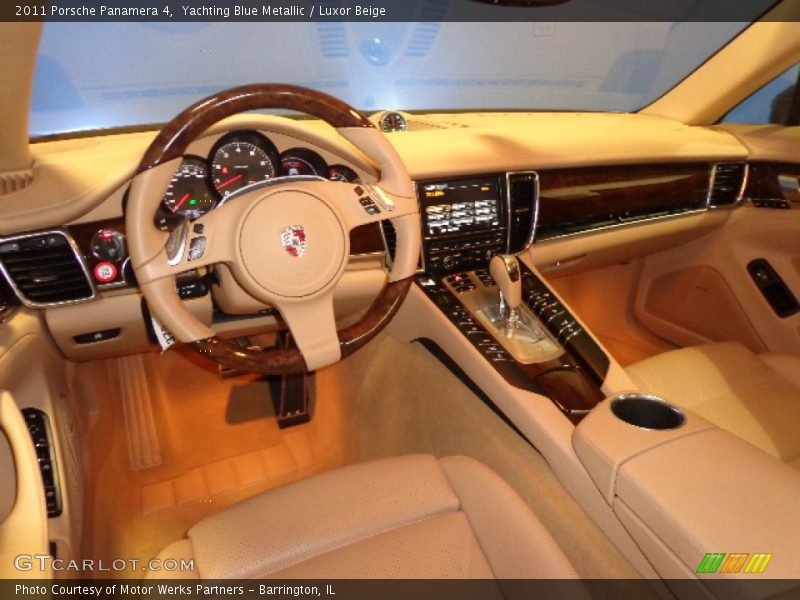 Yachting Blue Metallic / Luxor Beige 2011 Porsche Panamera 4
