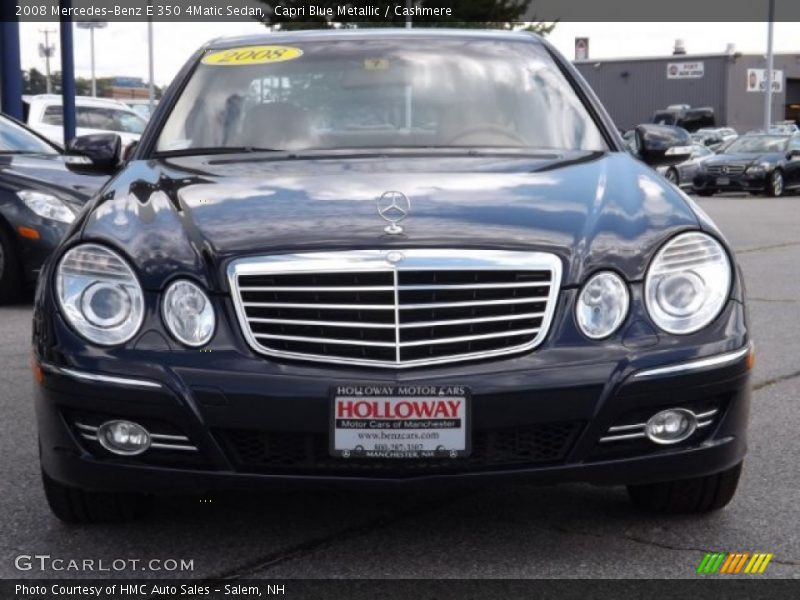 Capri Blue Metallic / Cashmere 2008 Mercedes-Benz E 350 4Matic Sedan