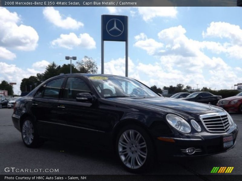 Capri Blue Metallic / Cashmere 2008 Mercedes-Benz E 350 4Matic Sedan