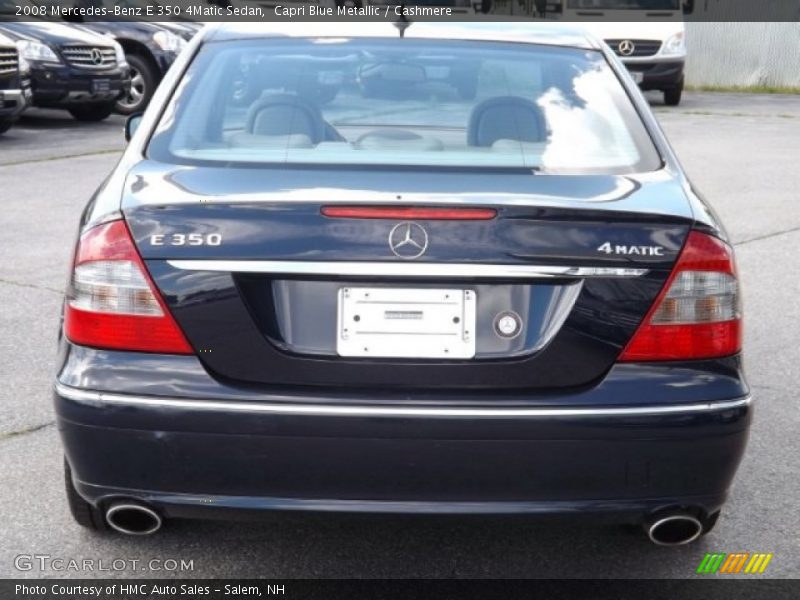 Capri Blue Metallic / Cashmere 2008 Mercedes-Benz E 350 4Matic Sedan