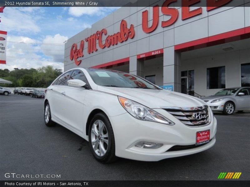 Shimmering White / Gray 2012 Hyundai Sonata SE