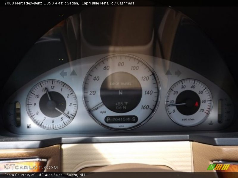 Capri Blue Metallic / Cashmere 2008 Mercedes-Benz E 350 4Matic Sedan