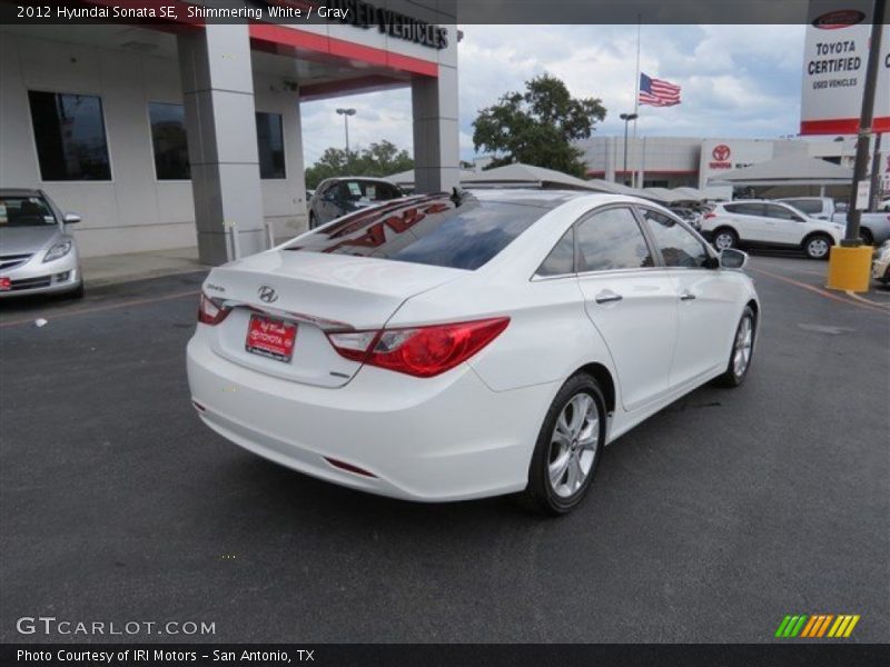 Shimmering White / Gray 2012 Hyundai Sonata SE