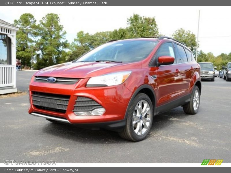 Sunset / Charcoal Black 2014 Ford Escape SE 1.6L EcoBoost