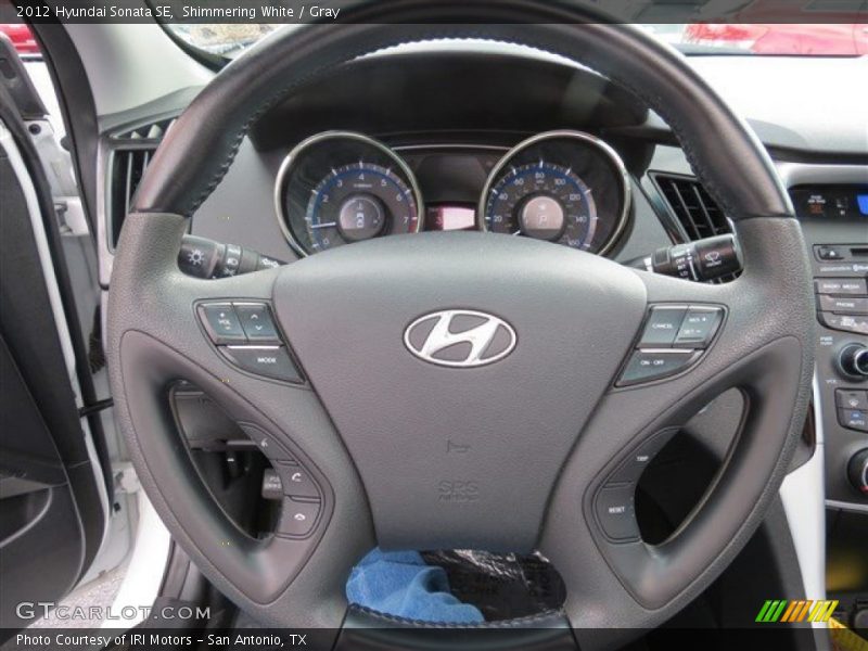 Shimmering White / Gray 2012 Hyundai Sonata SE