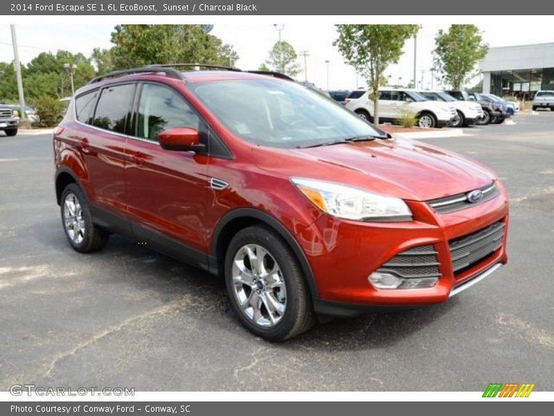 Sunset / Charcoal Black 2014 Ford Escape SE 1.6L EcoBoost