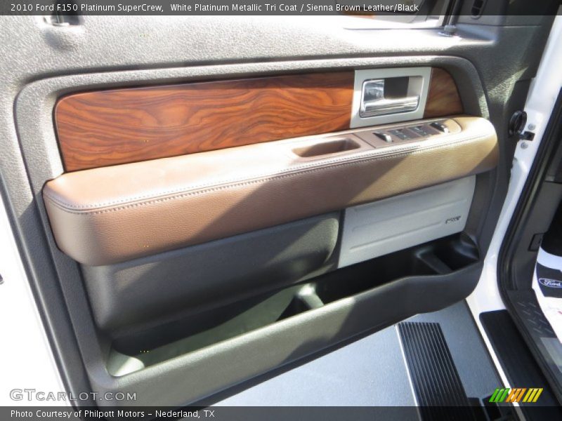 White Platinum Metallic Tri Coat / Sienna Brown Leather/Black 2010 Ford F150 Platinum SuperCrew