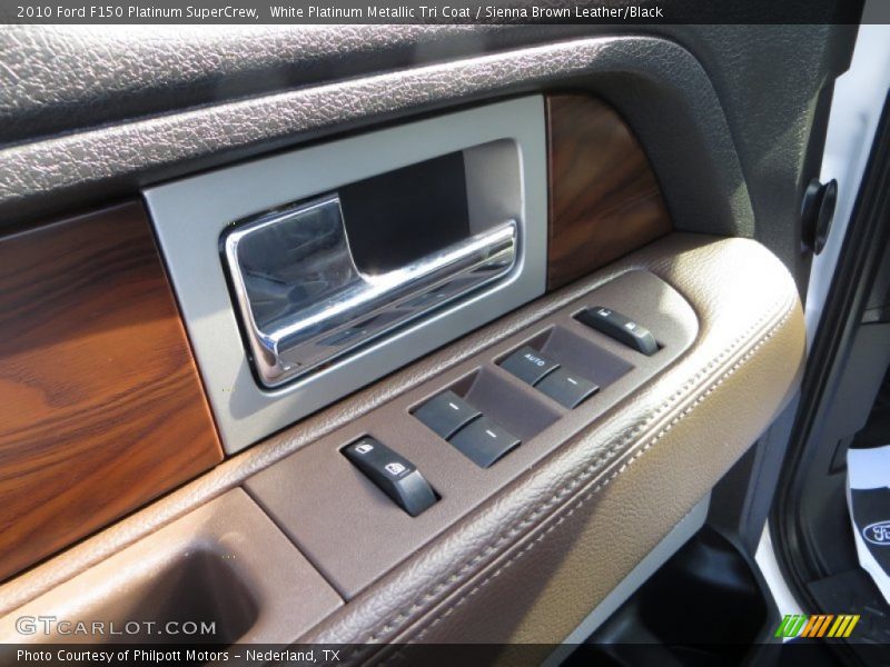 White Platinum Metallic Tri Coat / Sienna Brown Leather/Black 2010 Ford F150 Platinum SuperCrew