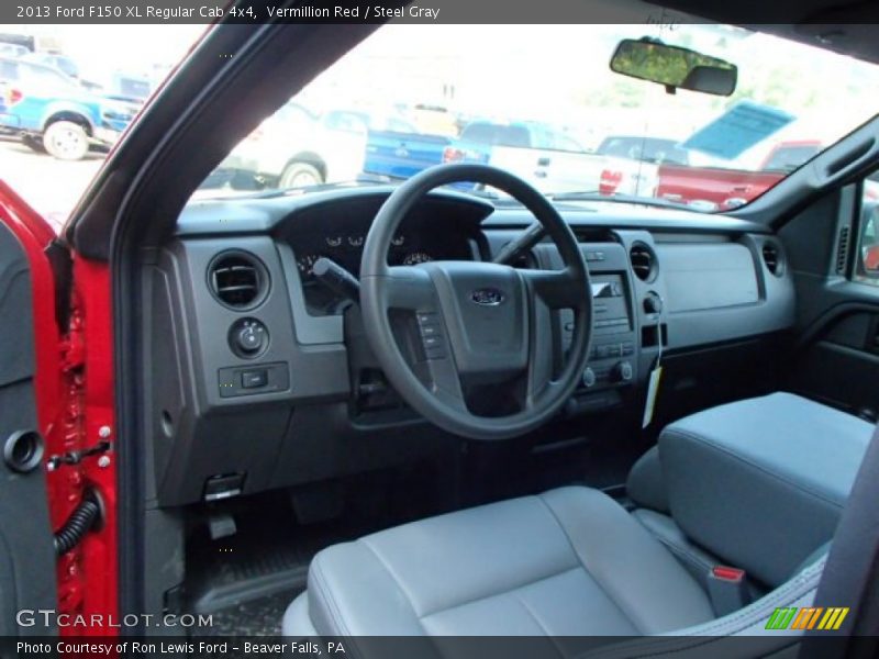 Vermillion Red / Steel Gray 2013 Ford F150 XL Regular Cab 4x4