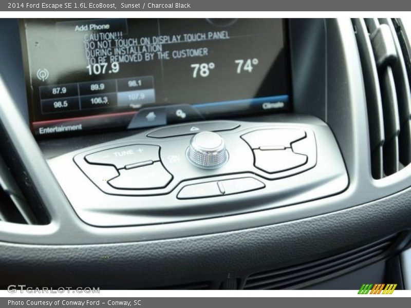 Sunset / Charcoal Black 2014 Ford Escape SE 1.6L EcoBoost