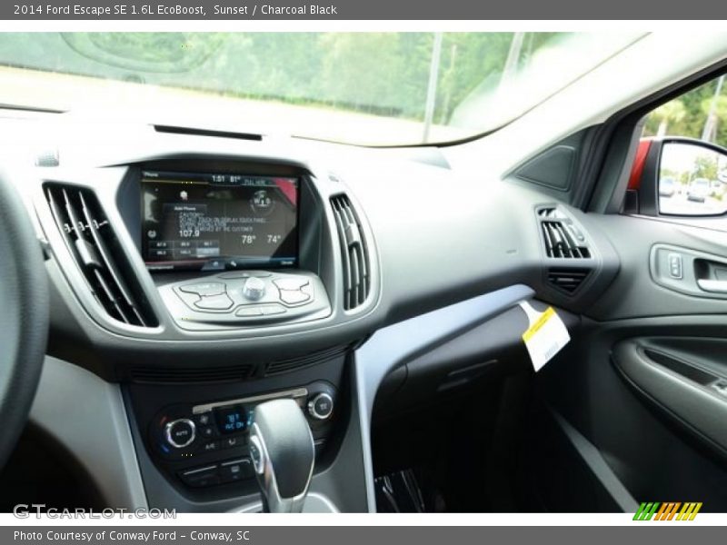Sunset / Charcoal Black 2014 Ford Escape SE 1.6L EcoBoost