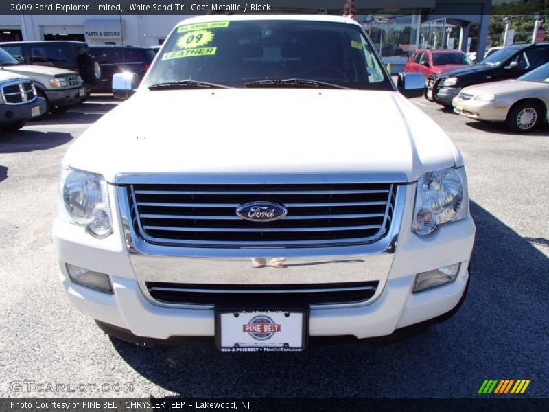 White Sand Tri-Coat Metallic / Black 2009 Ford Explorer Limited