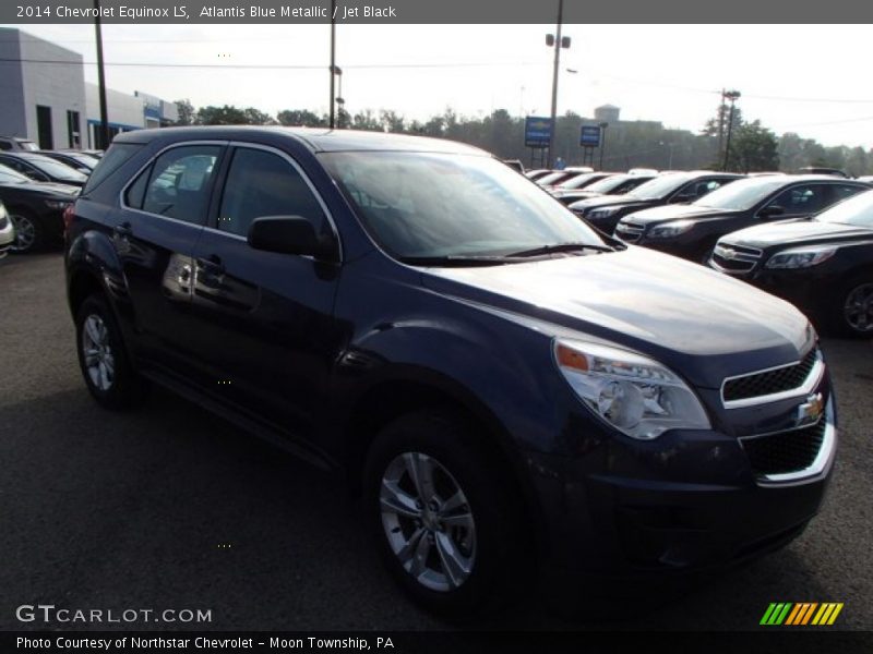 Atlantis Blue Metallic / Jet Black 2014 Chevrolet Equinox LS