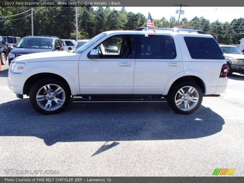 White Sand Tri-Coat Metallic / Black 2009 Ford Explorer Limited
