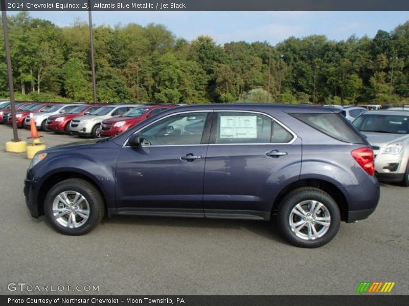 Atlantis Blue Metallic / Jet Black 2014 Chevrolet Equinox LS