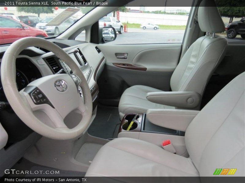 South Pacific Blue Pearl / Bisque 2011 Toyota Sienna XLE