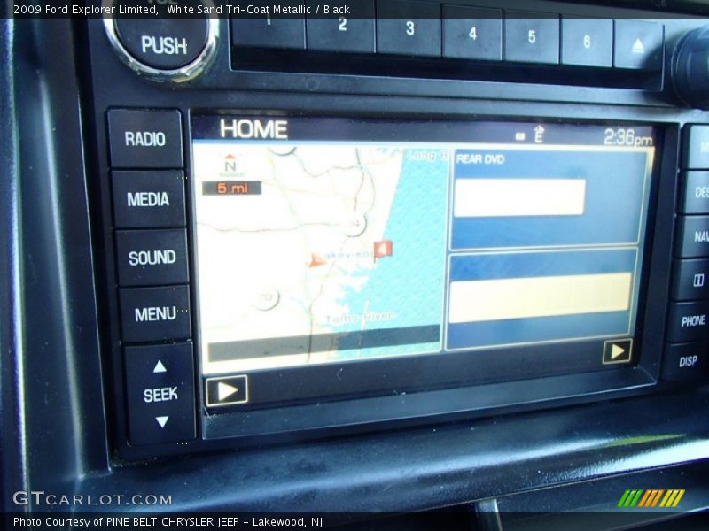 White Sand Tri-Coat Metallic / Black 2009 Ford Explorer Limited