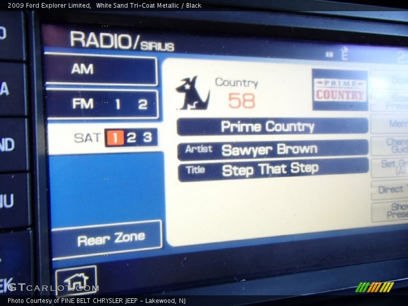 White Sand Tri-Coat Metallic / Black 2009 Ford Explorer Limited