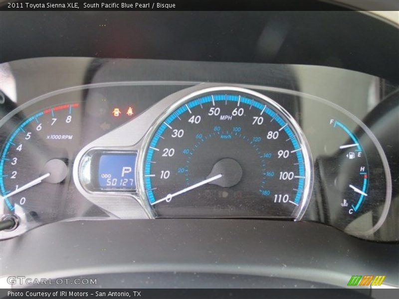 South Pacific Blue Pearl / Bisque 2011 Toyota Sienna XLE