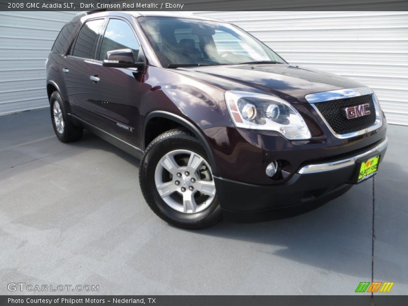 Dark Crimson Red Metallic / Ebony 2008 GMC Acadia SLT