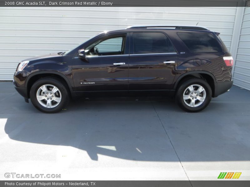 Dark Crimson Red Metallic / Ebony 2008 GMC Acadia SLT
