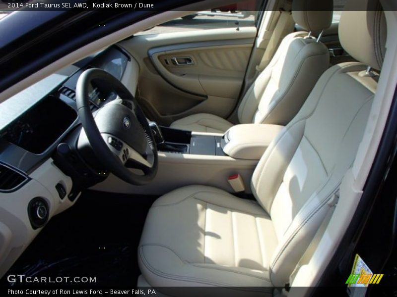 Front Seat of 2014 Taurus SEL AWD