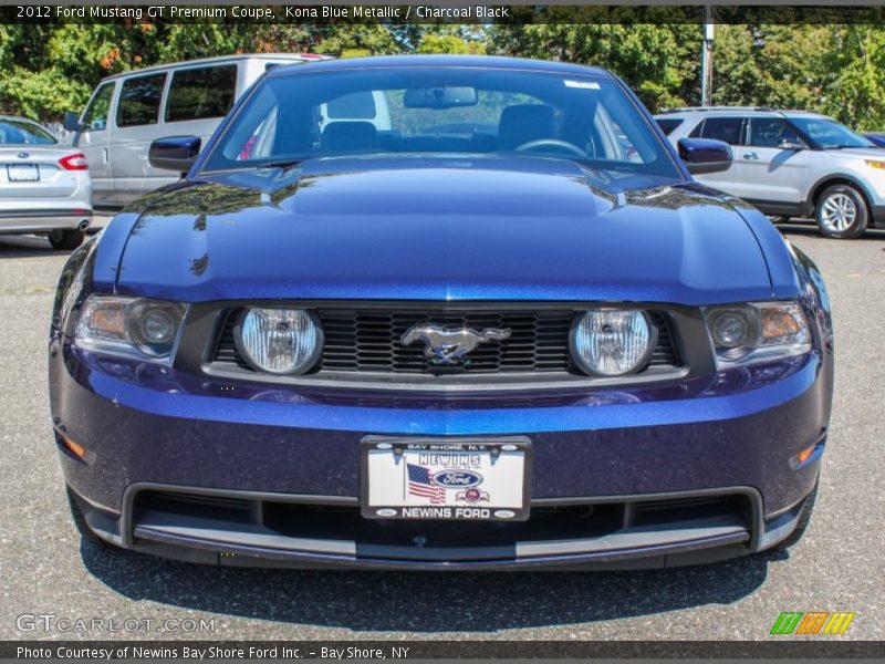 Kona Blue Metallic / Charcoal Black 2012 Ford Mustang GT Premium Coupe
