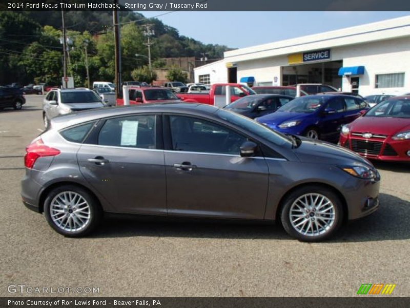 Sterling Gray / Tuscany Red 2014 Ford Focus Titanium Hatchback