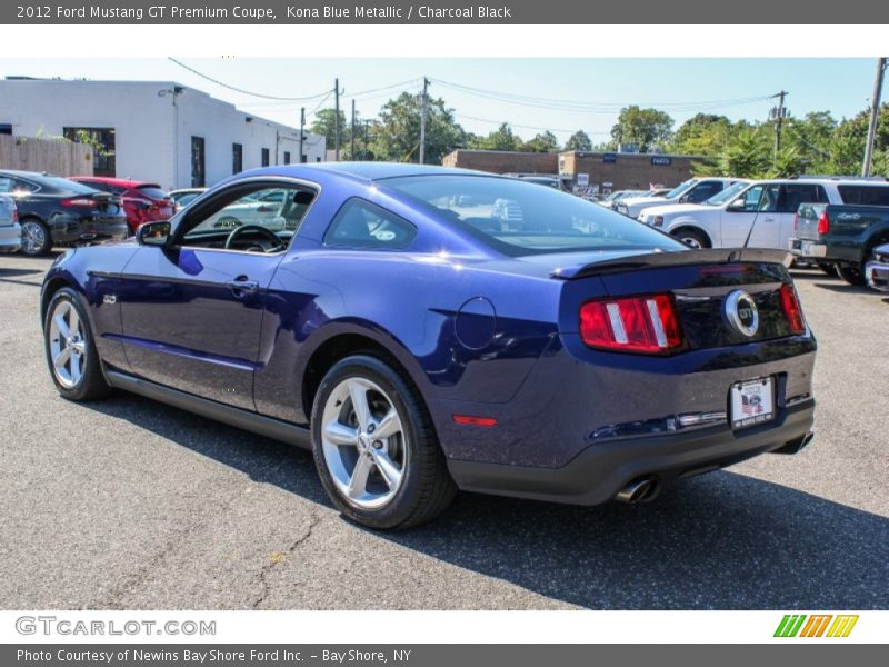 Kona Blue Metallic / Charcoal Black 2012 Ford Mustang GT Premium Coupe
