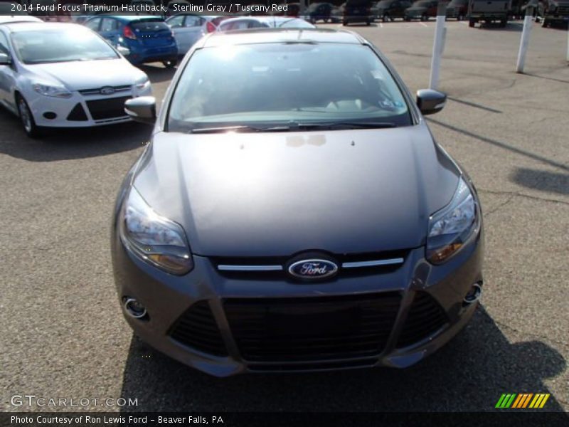 Sterling Gray / Tuscany Red 2014 Ford Focus Titanium Hatchback