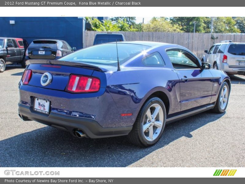 Kona Blue Metallic / Charcoal Black 2012 Ford Mustang GT Premium Coupe