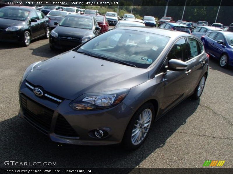 Sterling Gray / Tuscany Red 2014 Ford Focus Titanium Hatchback